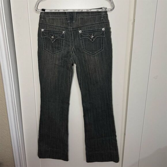 Boston Proper Women's Flare Jeans Size 4 Gray Wash Stretch Denim - Picture 2 of 12